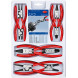 Комплект щипцов для стопорных колец 8 шт KNIPEX 00 20 04 V01