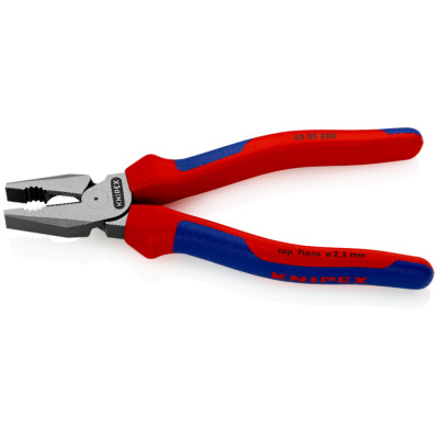 Плоскогубці комбіновані особливої міцності KNIPEX 200 мм 02 02 200