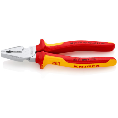 Плоскогубці комбіновані діелектричні особливої міцності KNIPEX 200 мм 02 06 200