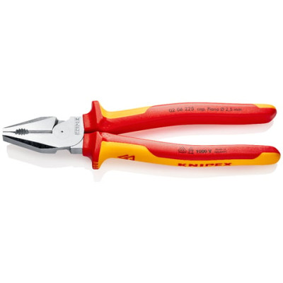 Плоскогубці діелектричні комбіновані особливої міцності KNIPEX 225 мм 02 06 225
