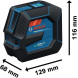 Лазерний нівелір BOSCH PRO GLL 20-22 G 0601065601