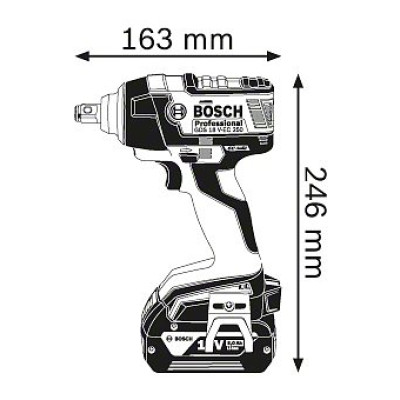 Акумуляторний гайковерт Bosch GDS 18 V-EC 250 06019D8102 без АКБ