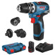 Дрель-шуруповёрт аккумуляторная со сменными насадками BOSCH GSR 12V-35 FC Professional 06019H3000