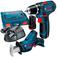 Набір Bosch 3-в-1 10.8В: GSR 10,8-2-LI + GSA 10,8 V-LI + GLI PowerLED