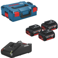 Набір BOSCH Professional зарядний пристрій 18 В, акумулятори 3 шт Li-Ion 18 В 5 Аг, кейс L-Boxx 136 0615990L3T