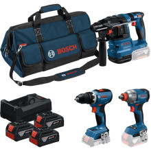 Набір акумуляторних інструментів BOSCH PRO GSR 18V-65 + GDX 18V-285 + GBH 18V-22 0615A50093