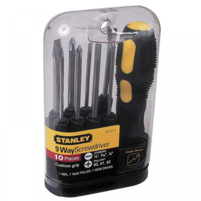 Викрутка в наборі із змінними стержнями STANLEY Multifunctional