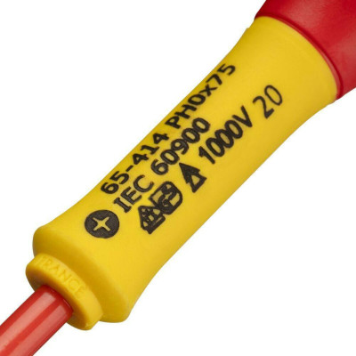 Викрутка діелектрична STANLEY FatMax VDE 1000V PH0х75 мм 0-65-414