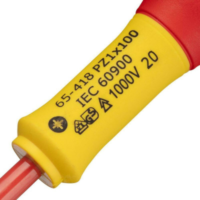 Викрутка діелектрична STANLEY FatMax VDE 1000V PZ1х100 мм 0-65-418