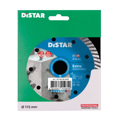 Круг алмазний по високоармованому бетону DISTAR Turbo 115 Extra 115х22.23х2.2 мм 10115028009