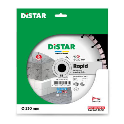 Круг алмазний по бетону армованому DISTAR 1A1RSS 230 Rapid 230х22.23х2.4 мм 10170085256