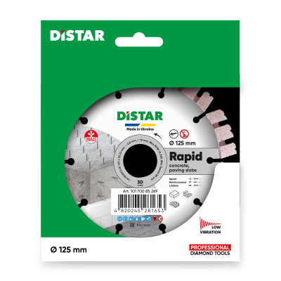Круг алмазний по бетону армованому DISTAR 1A1RSS 125 Rapid 125х22.23х2 мм 10170085269