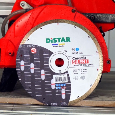Круг алмазний по керамограніту DISTAR 1A1R Ceramic Silent 250х25.4х1.8 мм 10170516021
