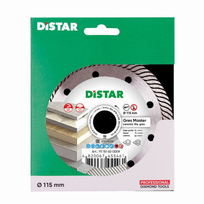Круг алмазний по керамограніту DISTAR 1A1R 115 Gres Master 115х22.23х1.4 мм 11115160009