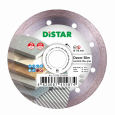 Круг алмазний по керамограніту DISTAR 1A1R 115 Decor Slim 115х22.23х1.2 мм 11115427009