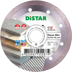 Круг алмазний по керамограніту DISTAR 1A1R 125 Decor Slim 125х22.23х1.2 мм 11115427010