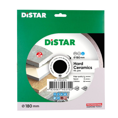 Круг алмазний по керамограніту DISTAR 1A1R 180 Hard Ceramics 180х25.4х1.4 мм 11120048014