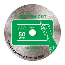 Круг алмазний по керамограніту DISTAR ButtonCut 50х5.8х0.8 мм 11120159105