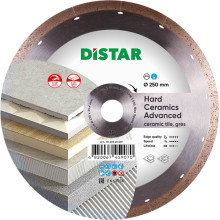 Круг алмазний по керамограніту DISTAR 1A1R 250 Hard Ceramics Advanсed 250х25.4х1.5 мм 11120349019
