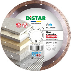 Круг алмазний по керамограніту DISTAR 1A1R 230 Hard Ceramics Advanced 230х25.4х1.6 мм 11120528017