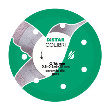 Круг алмазний по кераміці DISTAR Colibri 76х10х0.8 мм 11139053029
