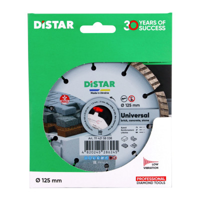 Круг алмазный универсальный DISTAR 1A1RSS/C3 125 Universal 125х22.23х1.8 мм 11143158038
