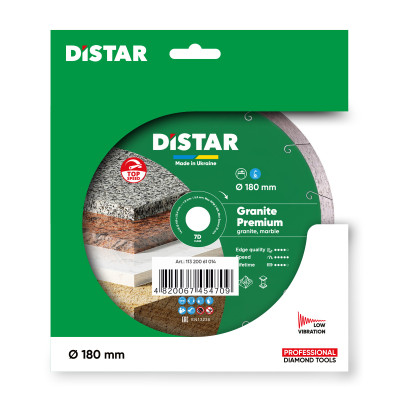Круг алмазний по граніту DISTAR 1A1R 180 Granite Premium 180х25.4х1.6 мм 11320061014