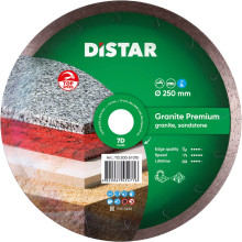 Круг алмазний по граніту DISTAR 1A1R 250 Granite Premium 250х25.4х1.8 мм 11320061019
