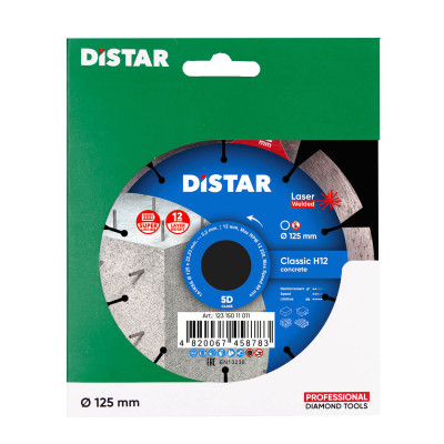 Круг алмазный по бетону армированному DISTAR 1A1RSS 125 Classic H12 125х22.23х2.2 мм 12315011011