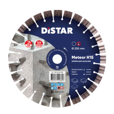 Круг алмазний по бетону високоармованому DISTAR 1A1RSS 230 Meteor H15 230х22.23х2.4 мм 12315055018