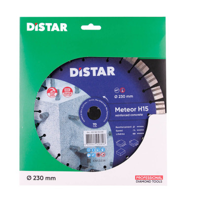 Круг алмазный по бетону высокоармированному DISTAR 1A1RSS 230 Meteor H15 230х22.23х2.4 мм 12315055018