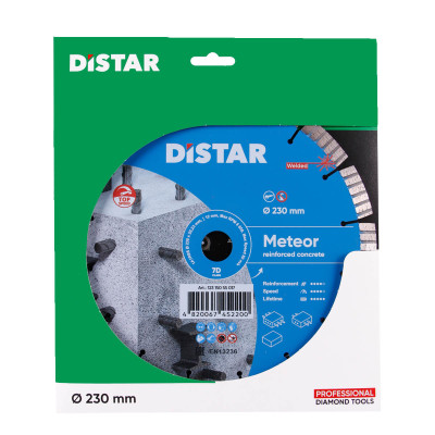Круг алмазний по бетону високоармованому DISTAR 1A1RSS 230 Meteor 230х22.23х2.6 мм 12315055019