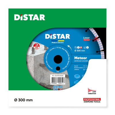 Круг алмазний по бетону високоармованому DISTAR 1A1RSS 300 Metеor 300х25.4х2.8 мм 12327055022
