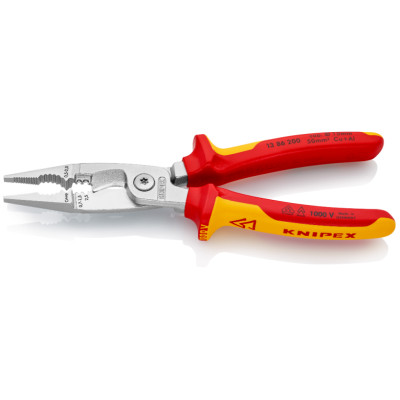Электромонтажные клещи диэлектрические хромированные KNIPEX 200 мм 13 86 200