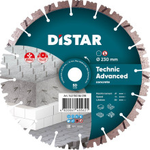 Круг алмазний по бетону армованому DISTAR 1A1RSS 232 Technic Advanced 232х22.23х2.6 мм 14315086018
