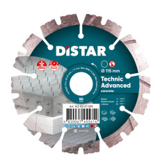 Круг алмазний по бетону армованому DISTAR 1A1RSS 115 Technic Advanced 115х22.23х2.2 мм 14315347009