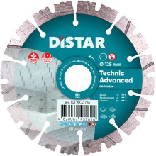 Круг алмазний по бетону армованому DISTAR 1A1RSS 125 Technic Advanced 125х22.23х2.2 мм 14315347010