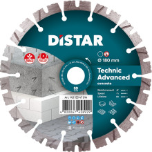 Круг алмазний по бетону армованому DISTAR 1A1RSS 180 Technic Advanced 180х22.23х2.3 мм 14315347014