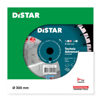 Круг алмазний по бетону армованому DISTAR 1A1RSS 300 Technic Advanced 300х25.4х3 мм 14320347022