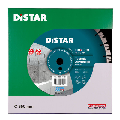 Круг алмазний по бетону армованому DISTAR 1A1RSS 350 Technic Advanced 350х25.4х3.5 мм 14320347025