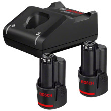 Набір BOSCH зарядний пристрій 12 В, акумулятори 2 шт Li-Ion 12 В 2 Аг 1600A019R8