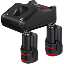 Набір BOSCH Professional зарядний пристрій GAL 12V-40, акумулятори 2 шт Li-Ion 12 В 3 Аг 1600A019RD