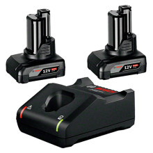 Набір BOSCH Professional зарядний пристрій GAL 12V-40, акумулятори 2 шт Li-Ion 12 В 6 Аг 1600A01B20