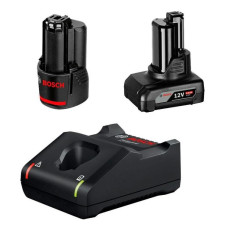 Набір BOSCH Professional зарядний пристрій GAL 12V-40, акумулятори 2 шт Li-Ion 12 В 2 Аг, 4 Аг 1600A01NC9