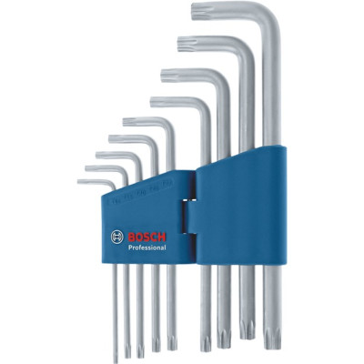 Ключі шестигранні L-подібні 9 шт BOSCH T10-50 1600A01TH4