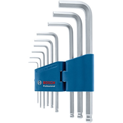 Ключи шестигранные L-образные 9 шт BOSCH 1.5-10 мм 1600A01TH5