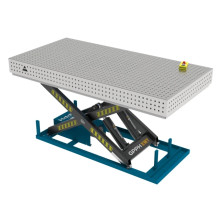 Сварочный стол с гидравлической системой подъема GPPH PRO INOX 2400х1200 мм, fi16, сетка 50х50 мм