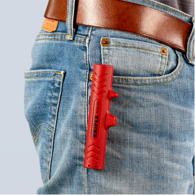Універсальний інструмент для зняття оболонки з кабелю KNIPEX 16 80 125 SB