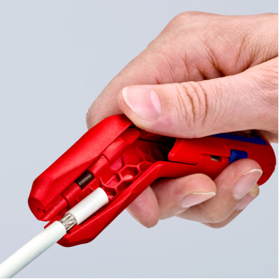 Універсальний інструмент для зняття оболонки з кабелю KNIPEX ErgoStrip 16 95 02 SB