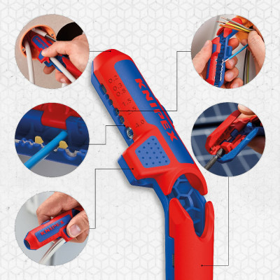 Инструмент универсальный для удаления изоляции KNIPEX ErgoStrip PV 16 95 03 SB